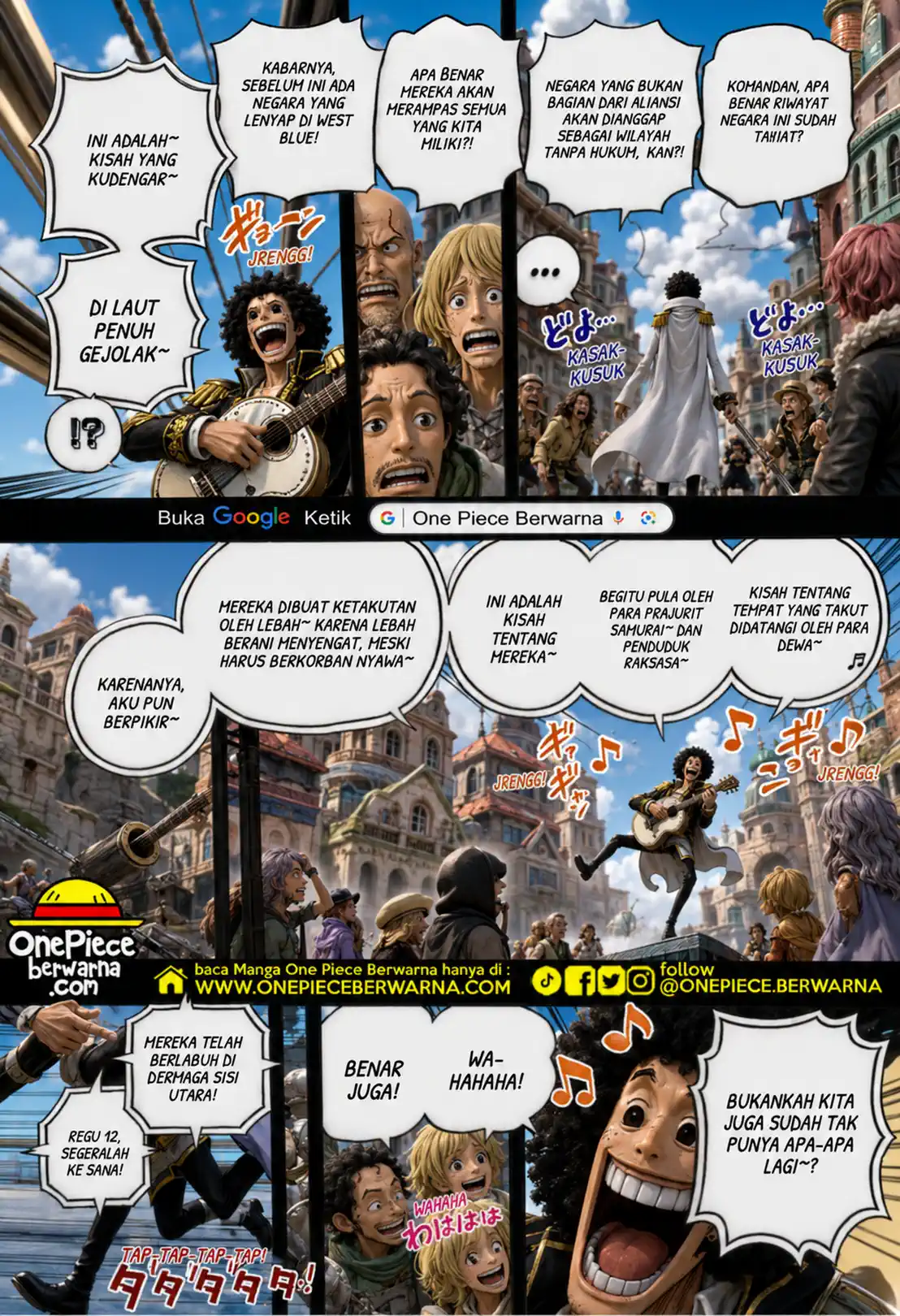 One Piece berwarna 1185 1186 1187 bahasa indonesia